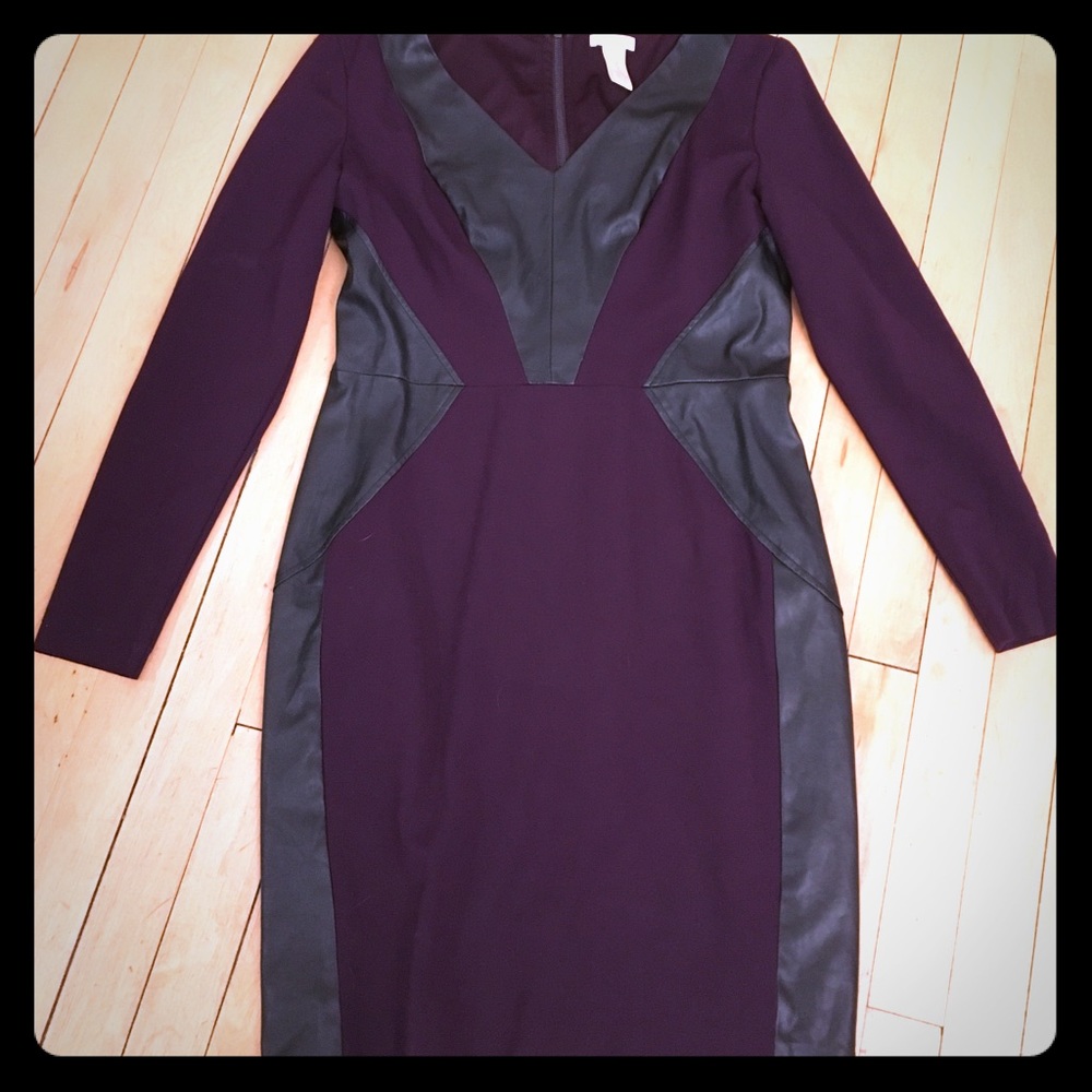 Cache Stretch Ponte Dress in Plumb | 12